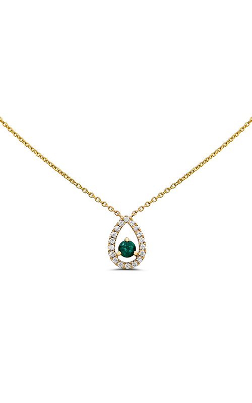 Roman and Jules Rose Gold Emerald & Diamond Necklace UN2061-7