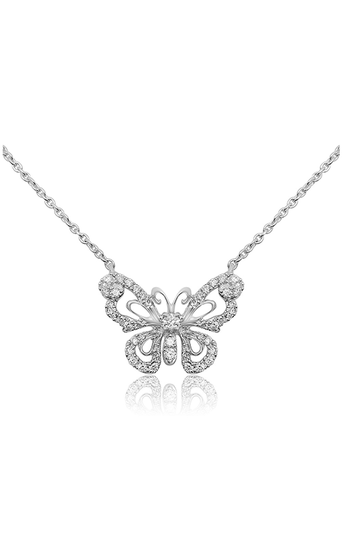 Roman and Jules WHite Gold Butterfly Necklace UN1997-1