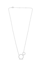 Roman and Jules Double Circle Diamond Pave Necklace EN1026-1