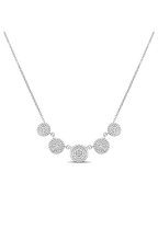Roman and Jules Five Circle Diamond Pave Necklace EN1048-1