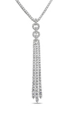 Roman and Jules White Diamond Triple Dangle Necklace GN2956-1