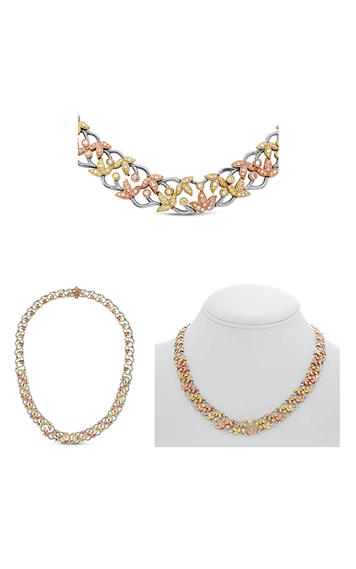 Roman and Jules Fashion Label Necklace KN3172WRY