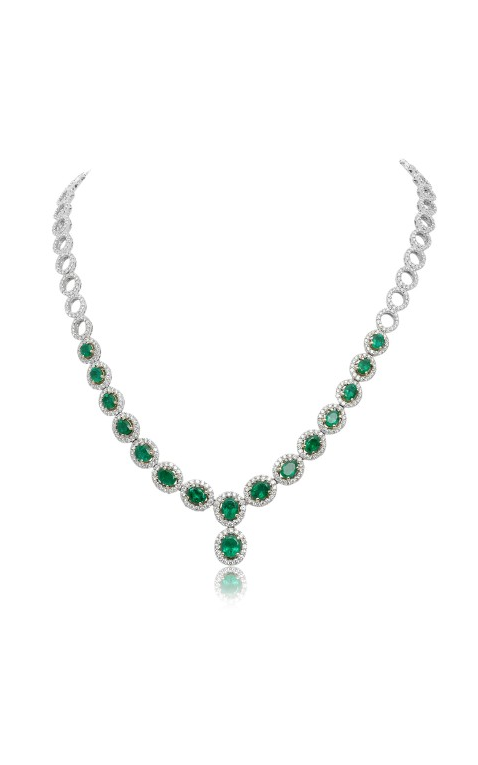 Roman and Jules Color Label Necklace GN2389WYEM-18K