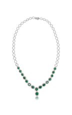 Roman and Jules Color Label Necklace GN2389WYEM-18K
