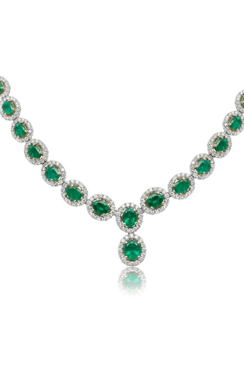 Roman and Jules Color Label Necklace GN2389WYEM-18K
