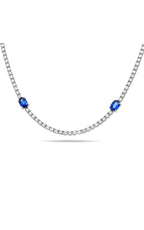 Roman and Jules Long Sapphire & Diamond Necklace UN2115-1
