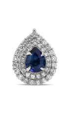 Roman and Jules Pear-shaped Blue Sapphire & Diamond Pendant MP754-1