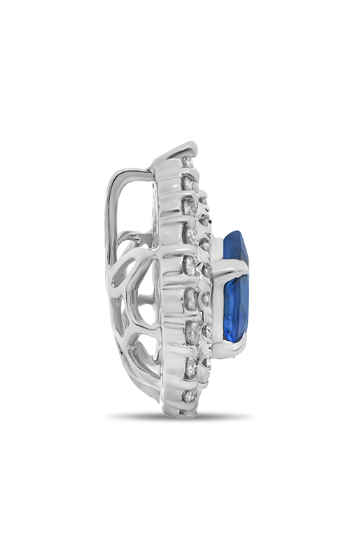 Roman and Jules Pear-shaped Blue Sapphire & Diamond Pendant MP754-1