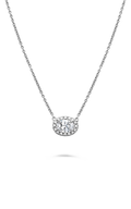 Roman And Jules Pave Diamond Halo Semi Mount Necklace