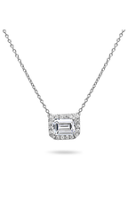 Roman And Jules Pave Diamond Halo Semi Mount Necklace