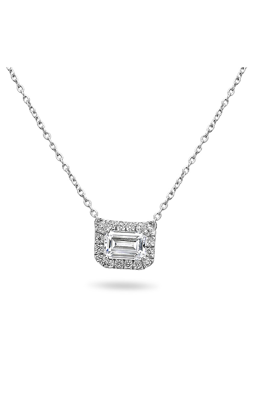 Roman And Jules Pave Diamond Halo Semi Mount Necklace MN807A-1