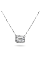 Roman And Jules Pave Diamond Halo Semi Mount Necklace