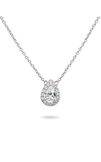 Roman And Jules Pave Diamond Halo Semi Mount Necklace