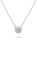 Roman And Jules Pave Diamond Halo Semi Mount Necklace
