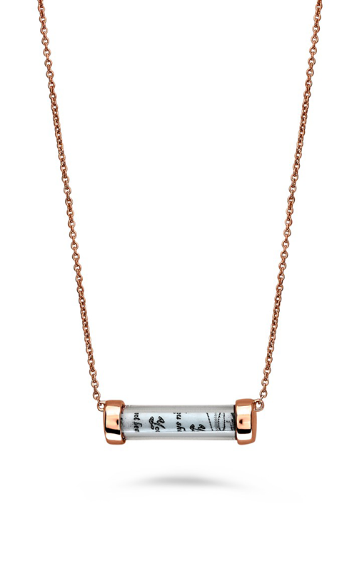 Roman And Jules Rose Gold Tube Necklace MN801A-3