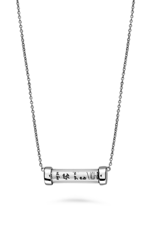 Roman And Jules White Gold Tube Necklace MN801A-1