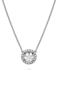 Roman And Jules Pave Diamond Halo Semi Mount Necklace MN807C-2