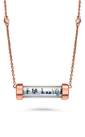 Roman And Jules Glass Tube Necklace MN801B-3