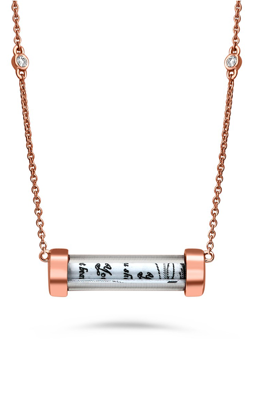 Roman And Jules Glass Tube Necklace MN801B-3