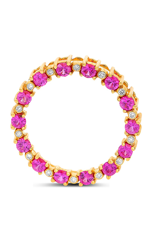Roman And Jules Pink Sapphire and Diamond Open Circle Pendant GP2618-2