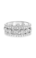 Roman And Jules White Gold Vintage Inspired Diamond Band KR5699-11