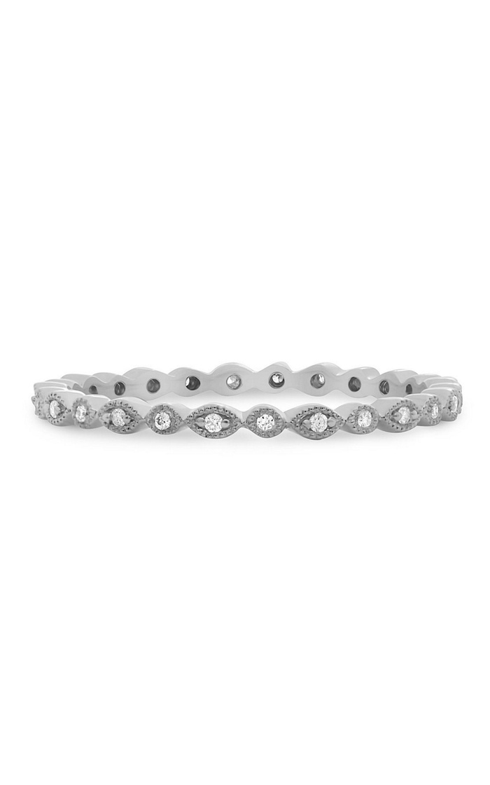 Roman and Jules White Gold Marquise & Dot Eternity Band UR1611-13