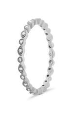Roman and Jules White Gold Marquise & Dot Eternity Band UR1611-13