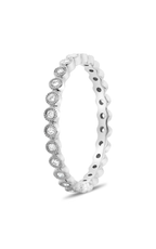 Roman and Jules White Diamond Milgrain Eternity Band UR1963-18