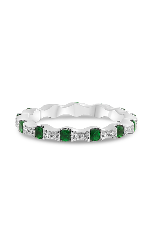 Roman and Jules White Gold Tsavorite & Diamond Eternity Band NR988-11