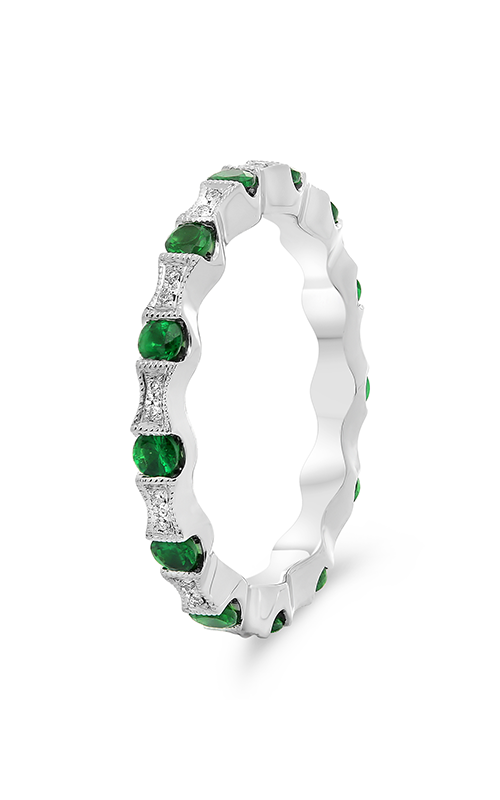 Roman and Jules White Gold Tsavorite & Diamond Eternity Band NR988-11