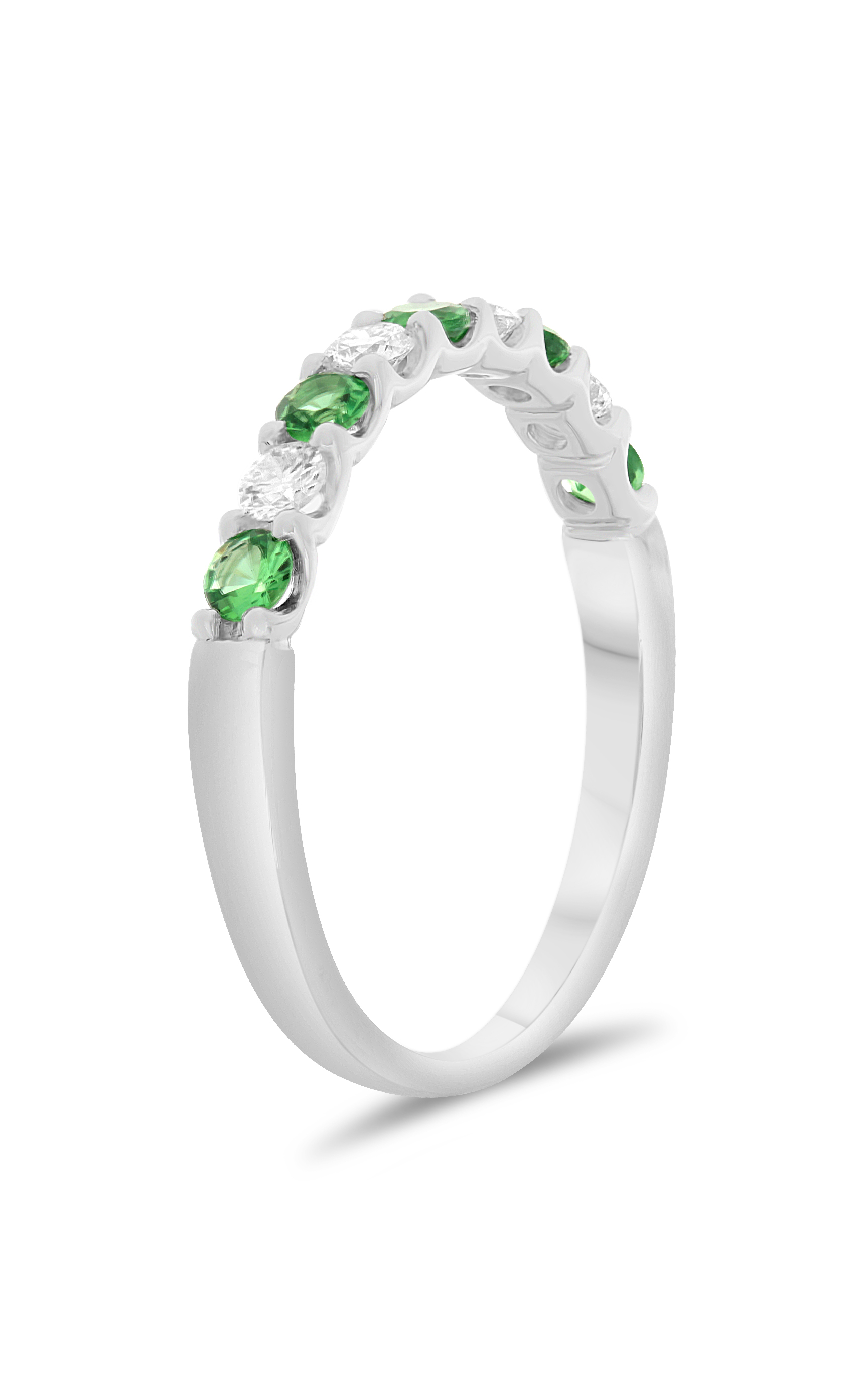 Roman and Jules Alternating Tsavorite & Diamond Band UR1908B-17
