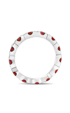 Roman and Jules White Gold Ruby & Diamond Eternity Band NR988-9