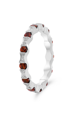 Roman and Jules White Gold Ruby & Diamond Eternity Band NR988-9