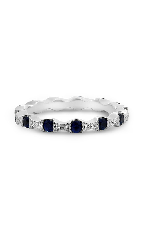 Roman and Jules White Gold Sapphire & Diamond Eternity Band NR988-10