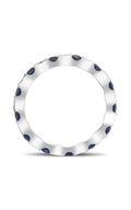 Roman and Jules White Gold Sapphire & Diamond Eternity Band NR988-10