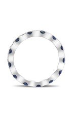 Roman and Jules White Gold Sapphire & Diamond Eternity Band NR988-10