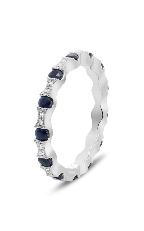 Roman and Jules White Gold Sapphire & Diamond Eternity Band NR988-10