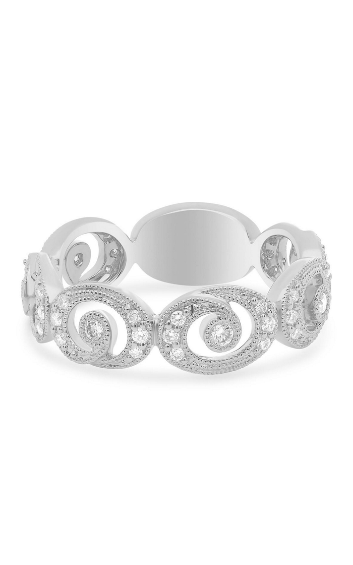 Roman and Jules Swirling Milgrain Diamond Band UR2164-3