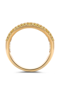 Roman and Jules Three Row Yellow Diamond Band KR2507Y-WB