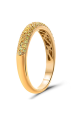 Roman and Jules Three Row Yellow Diamond Band KR2507Y-WB