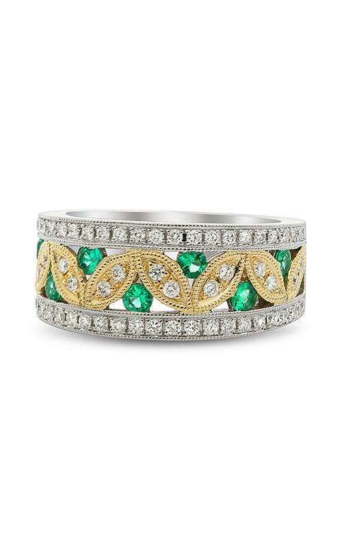 Roman and Jules Emerald & Diamond Milgrain Band KR2286WYEM-2