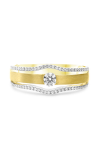 Roman and Jules Two Tone Diamond Men's Band GR2936-1