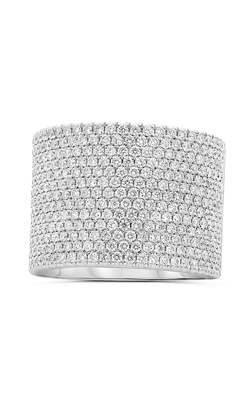 Roman and Jules White Gold Wide Diamond Pave Band KR5945-1