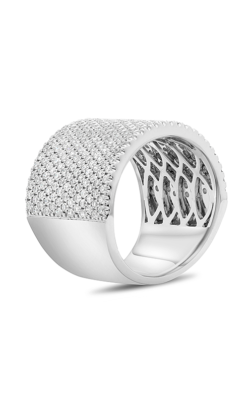 Roman and Jules White Gold Wide Diamond Pave Band KR5945-1
