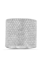Roman and Jules White Gold Extra Wide Diamond Pave Band KR5946-1