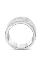 Roman and Jules White Gold Extra Wide Diamond Pave Band KR5946-1