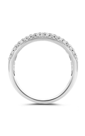 Roman and Jules Three Row White Diamond Band KR2507W-WB