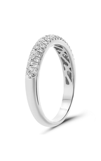 Roman and Jules Three Row White Diamond Band KR2507W-WB