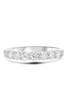 Roman and Jules White Gold Seven Stone Diamond Band UR1483W-A-4