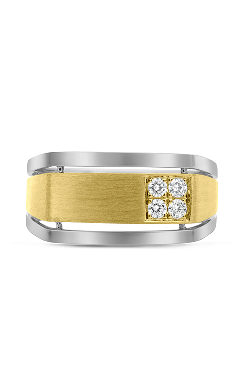 Roman and Jules White & Yellow Gold Men's Diamond Cluster Band GR2929-1